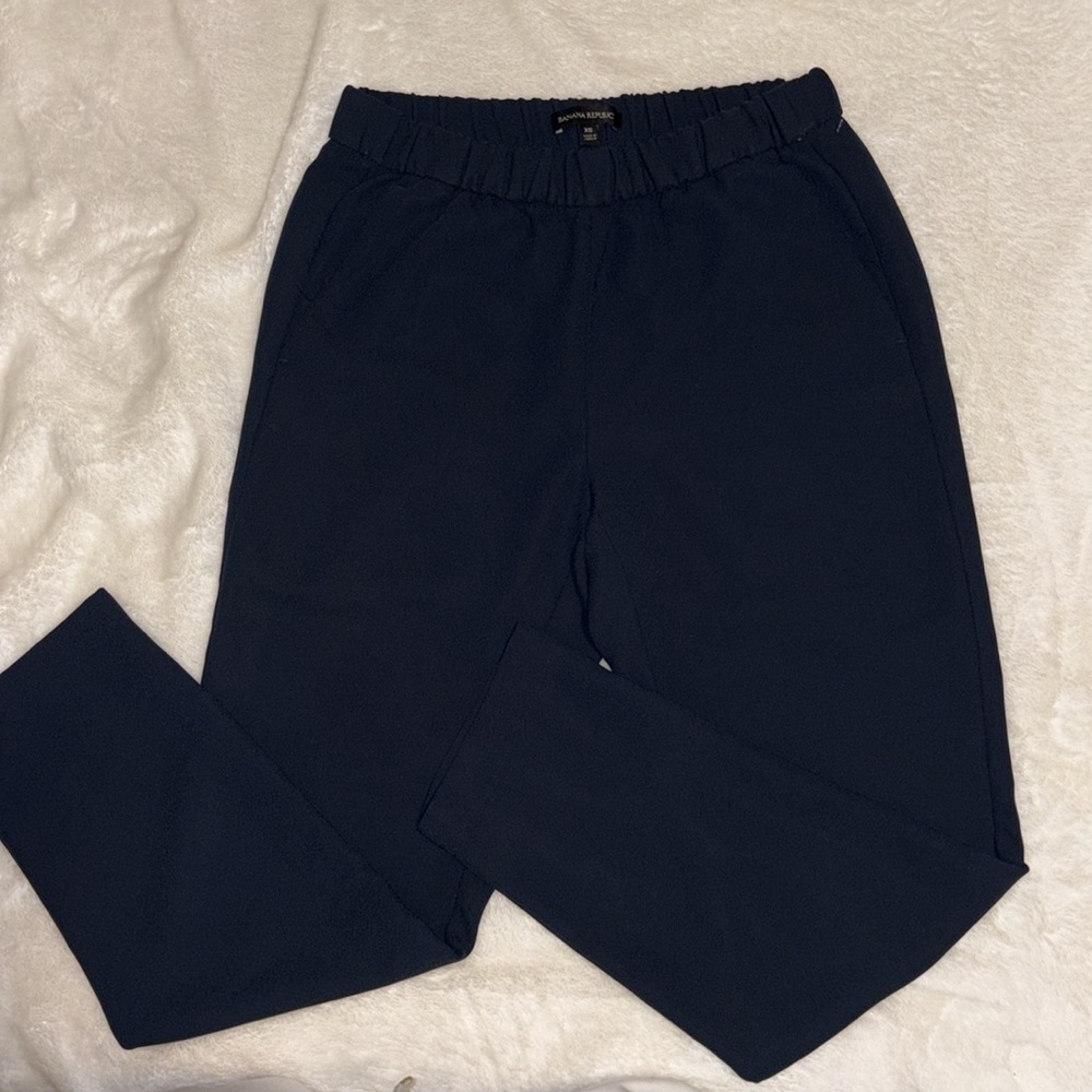 Banana Republic Navy Blue Ankle Trousers